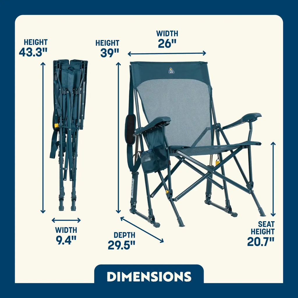 Premium All-Weather BreezeRocker - Choice 504 - Patented Spring-Action Rocking Chair for Camping Detail