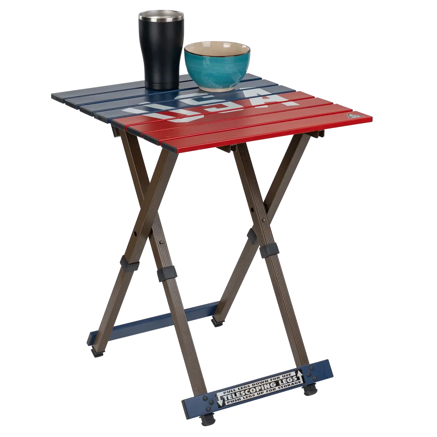 Multi-Functional Cook Compact Camp Table 20 - USA Anniversary Deluxe - Choice 757 - Portable Camping Table with Heat-Resistant Countertop Detail