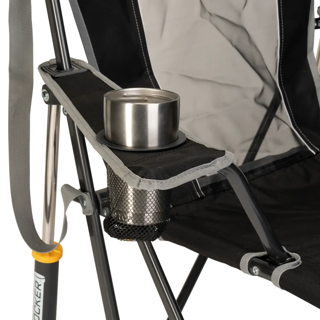 Heavy-Duty Freestyle Comfort Pro Rocker - Choice 375 - Heavy-Duty Kickback Rocker with Beverage Holder Detail