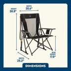 Heavy-Duty Freestyle Comfort Pro Rocker - Choice 375 - Heavy-Duty Kickback Rocker with Beverage Holder Detail