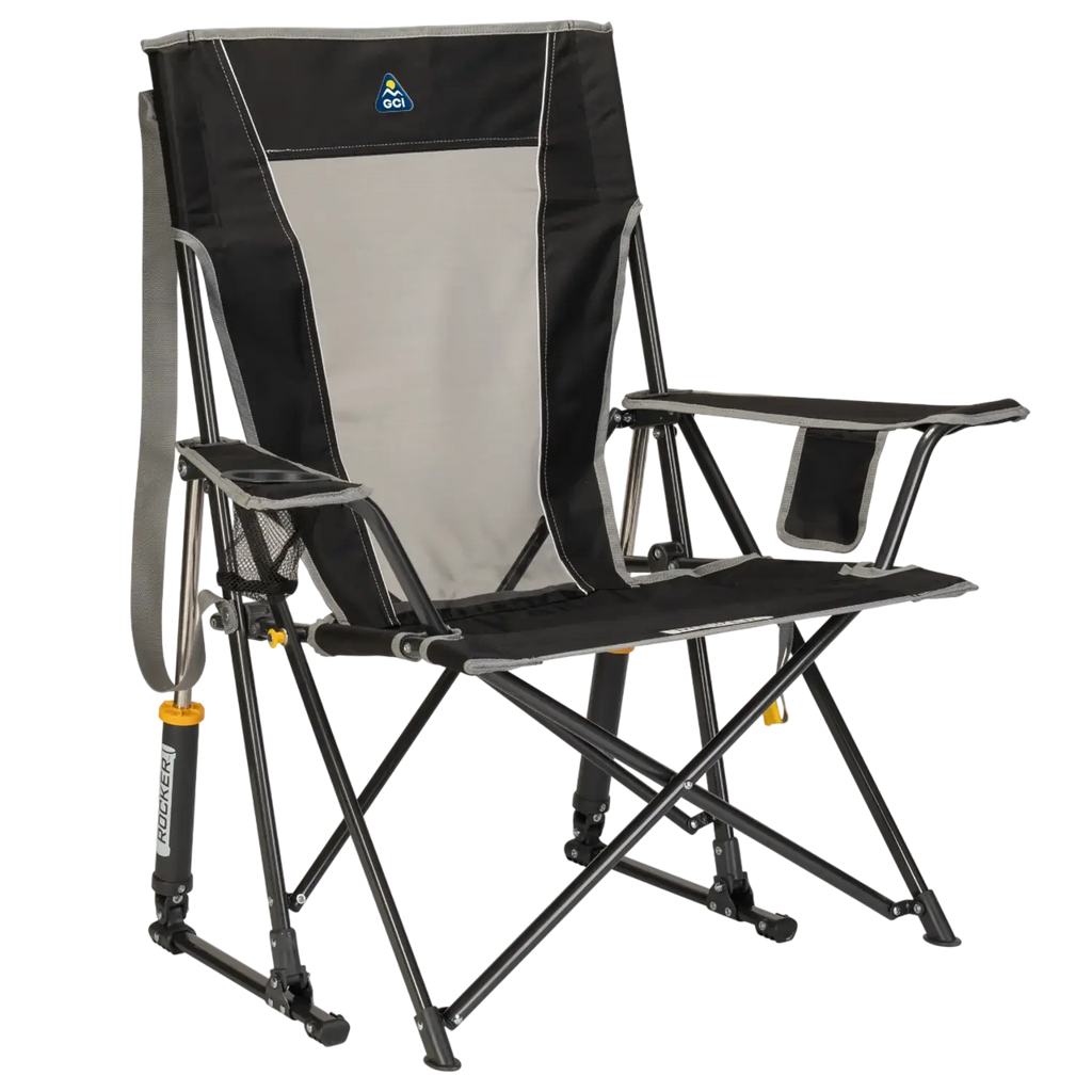 Heavy-Duty Freestyle Comfort Pro Rocker - Choice 375 - Heavy-Duty Kickback Rocker with Beverage Holder - Black