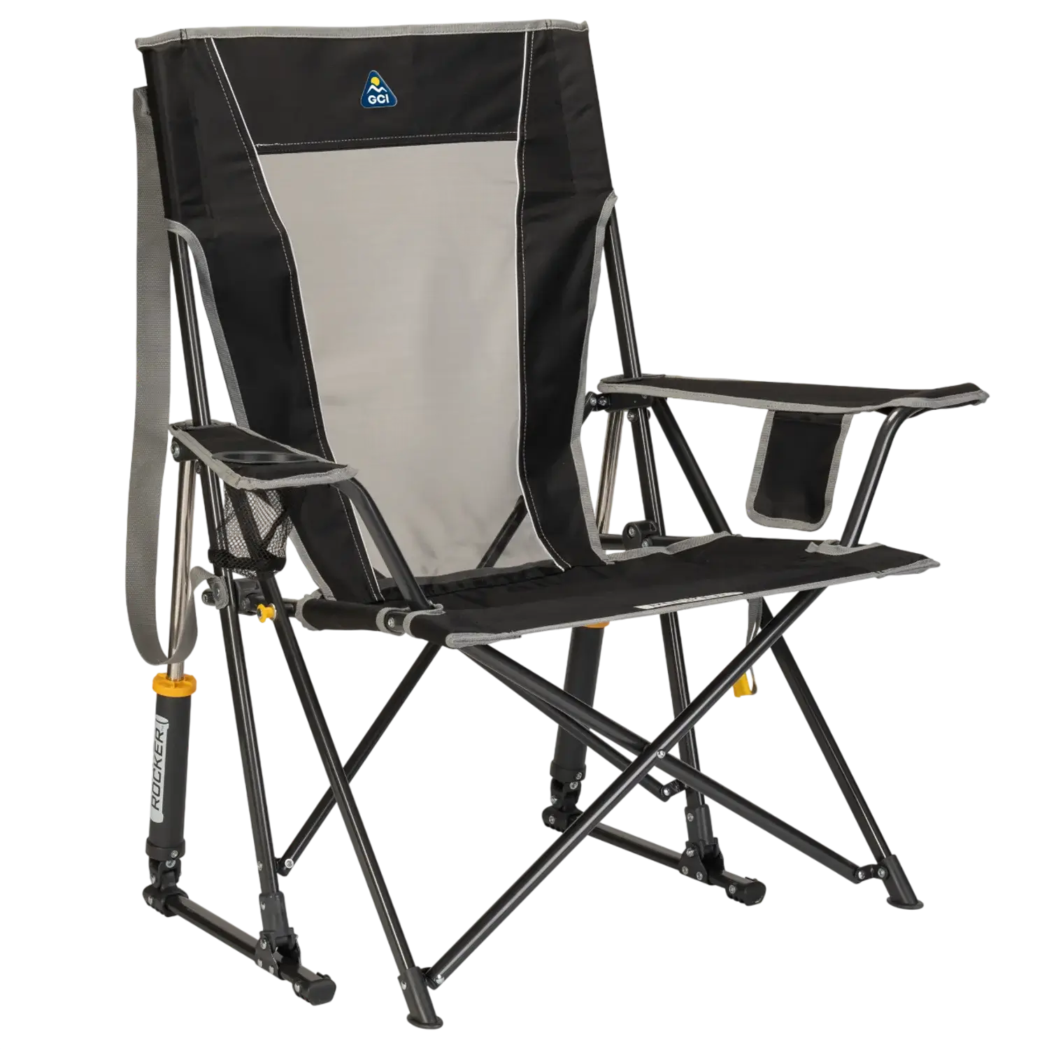 Heavy-Duty Freestyle Comfort Pro Rocker - Choice 375 - Heavy-Duty Kickback Rocker with Beverage Holder - Black