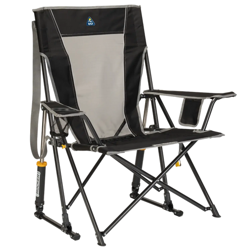 Heavy-Duty Freestyle Comfort Pro Rocker - Choice 375 - Heavy-Duty Kickback Rocker with Beverage Holder - Black
