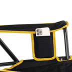 Patented Spring-Action College Comfort Pro Rocker - Iowa Hawkeyes - Choice 249 - Heavy-Duty Kickback Rocker with Beverage Holder Detail