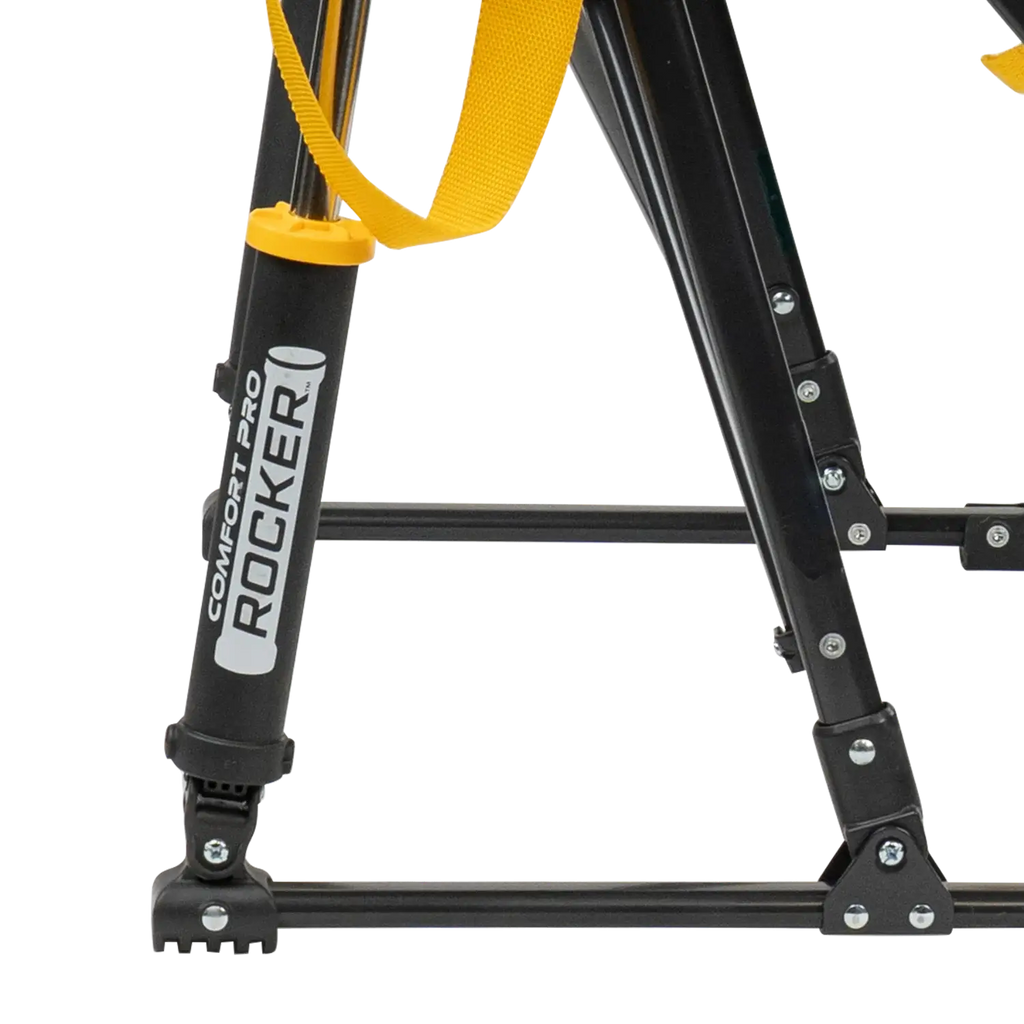 Patented Spring-Action College Comfort Pro Rocker - Iowa Hawkeyes - Choice 249 - Heavy-Duty Kickback Rocker with Beverage Holder Detail
