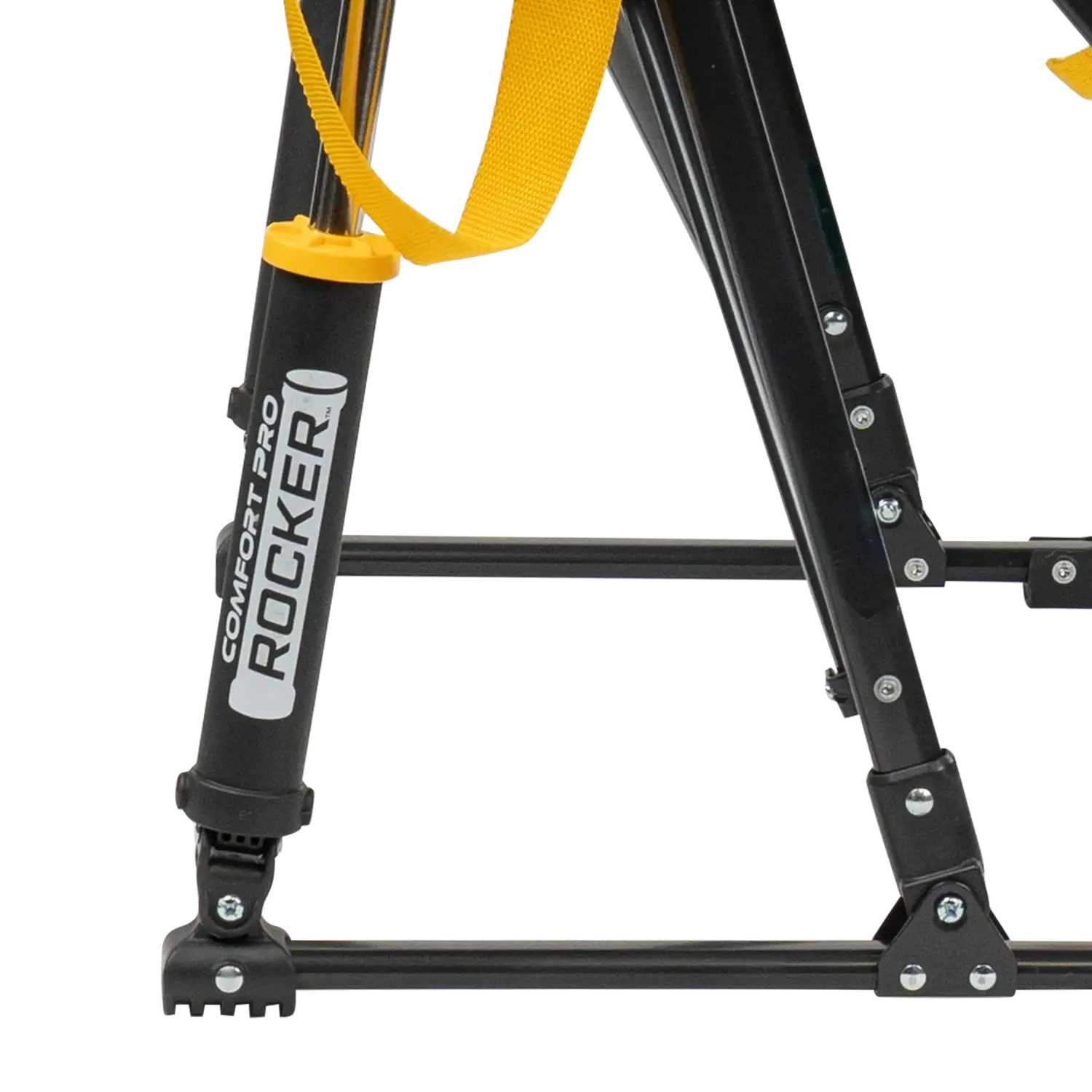Patented Spring-Action College Comfort Pro Rocker - Iowa Hawkeyes - Choice 249 - Heavy-Duty Kickback Rocker with Beverage Holder Detail