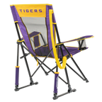 Premium All-Weather College Comfort Pro Rocker - LSU Tigers - Choice 880 - Heavy-Duty Kickback Rocker with Beverage Holder Detail