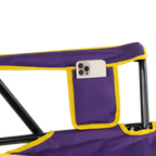 Premium All-Weather College Comfort Pro Rocker - LSU Tigers - Choice 880 - Heavy-Duty Kickback Rocker with Beverage Holder Detail