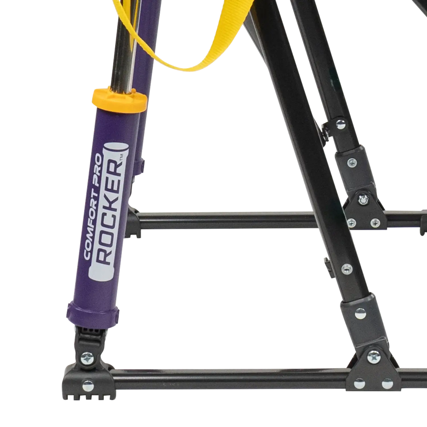 Premium All-Weather College Comfort Pro Rocker - LSU Tigers - Choice 880 - Heavy-Duty Kickback Rocker with Beverage Holder Detail
