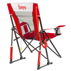 Premium All-Weather College Comfort Pro Rocker - Nebraska Cornhuskers - Choice 161 - Patented Spring-Action Rocking Chair for Camping Detail