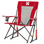 Premium All-Weather College Comfort Pro Rocker - Nebraska Cornhuskers - Choice 161 - Patented Spring-Action Rocking Chair for Camping Detail