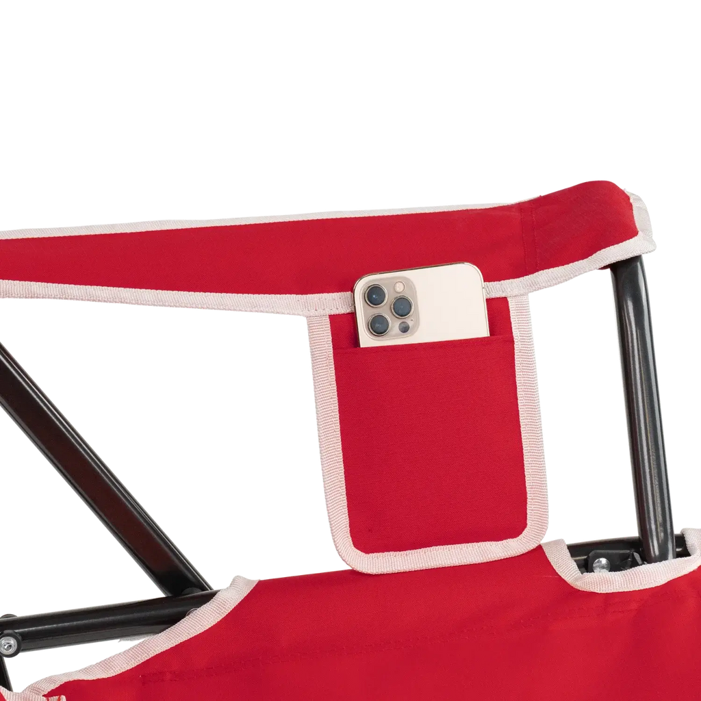 Premium All-Weather College Comfort Pro Rocker - Nebraska Cornhuskers - Choice 161 - Patented Spring-Action Rocking Chair for Camping Detail