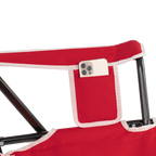 Premium All-Weather College Comfort Pro Rocker - Nebraska Cornhuskers - Choice 161 - Patented Spring-Action Rocking Chair for Camping Detail