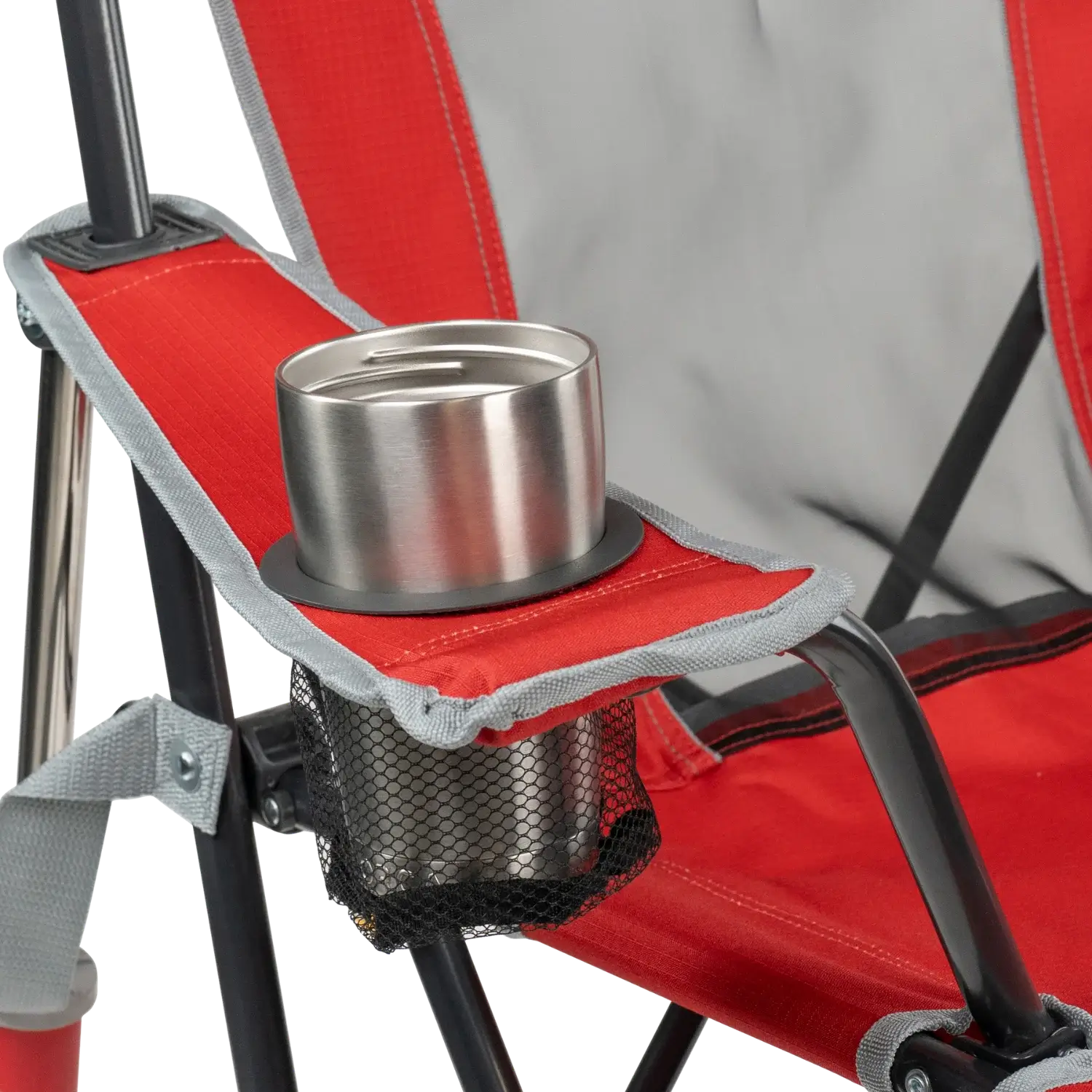 Patented Spring-Action College Comfort Pro Rocker - Ohio State Buckeyes - Choice 676 - Patented Spring-Action Rocking Chair for Camping Detail