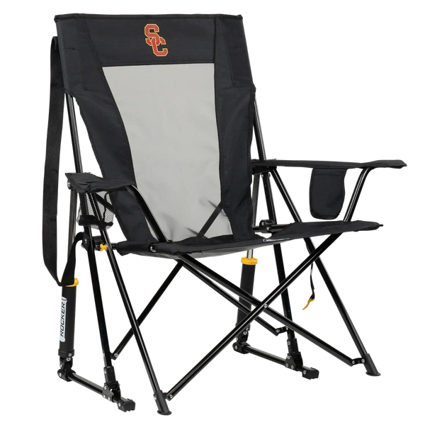 Premium All-Weather College Comfort Pro Rocker - USC Trojans - Choice 856 - RoadTrip Rocker Smooth Motion Camp Chair - Default Title