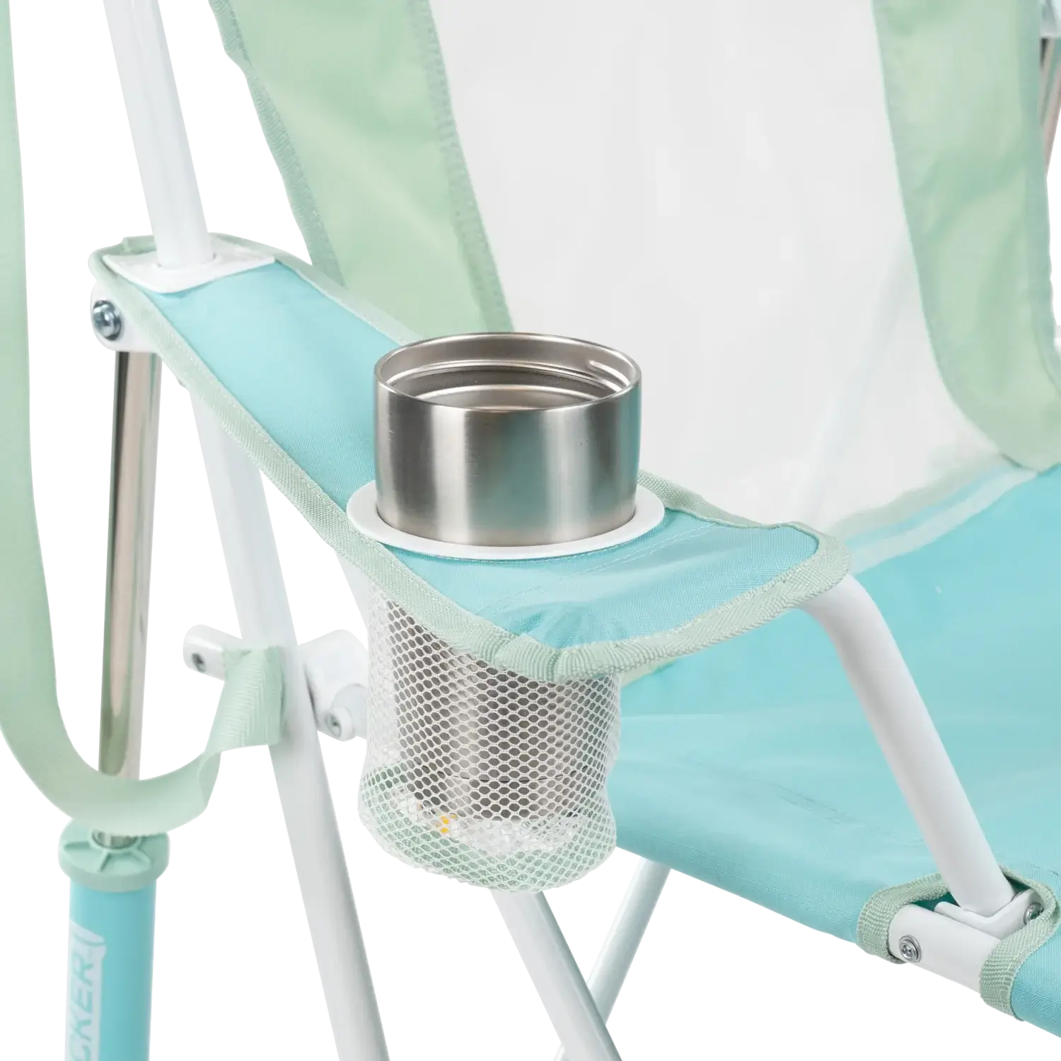 Heavy-Duty Freestyle Comfort Pro Rocker - Choice 375 - Heavy-Duty Kickback Rocker with Beverage Holder Detail