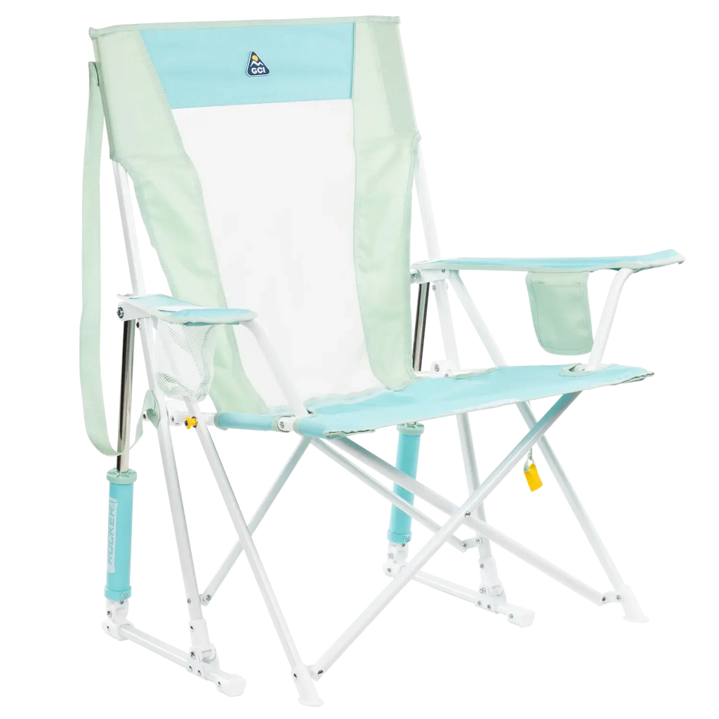 Heavy-Duty Freestyle Comfort Pro Rocker - Choice 375 - Heavy-Duty Kickback Rocker with Beverage Holder - Pastel Green