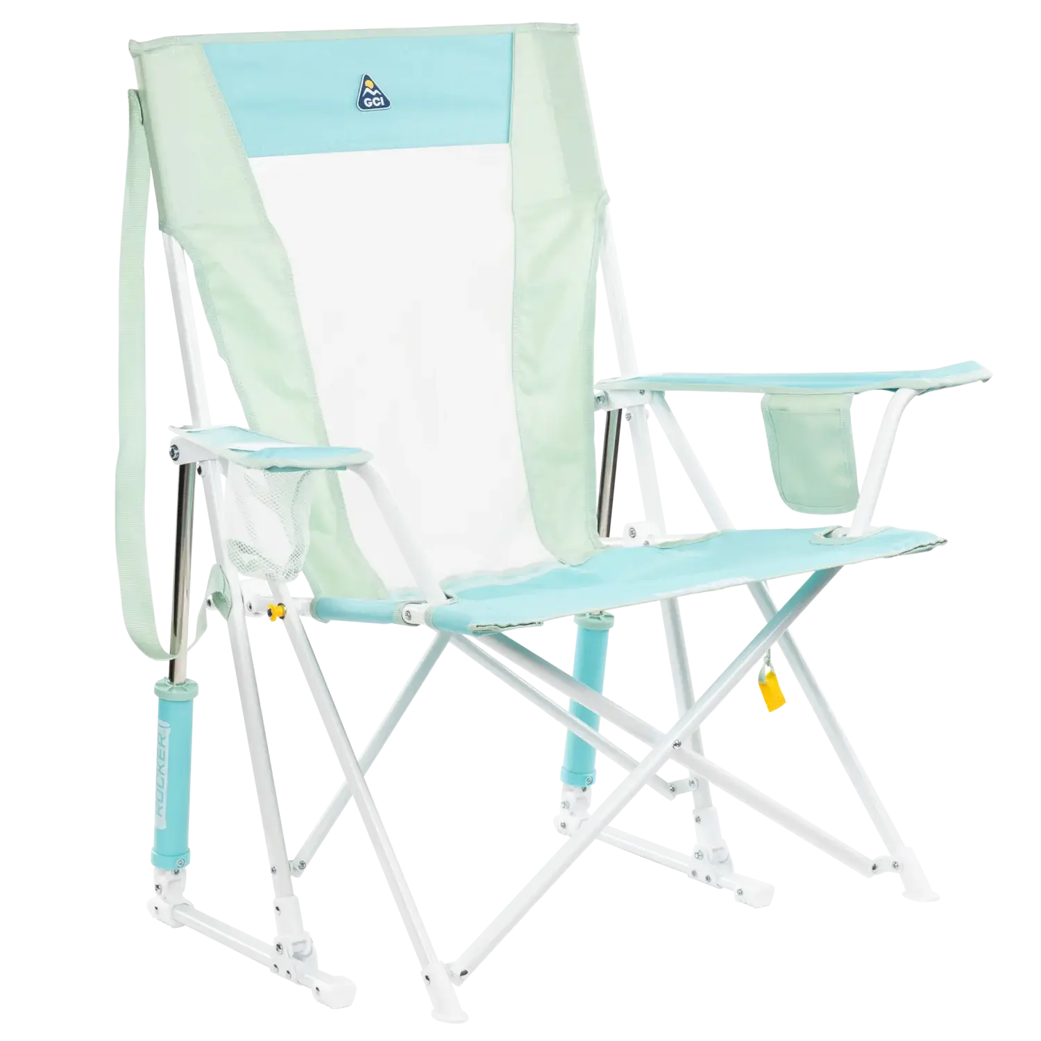 Heavy-Duty Freestyle Comfort Pro Rocker - Choice 375 - Heavy-Duty Kickback Rocker with Beverage Holder - Pastel Green