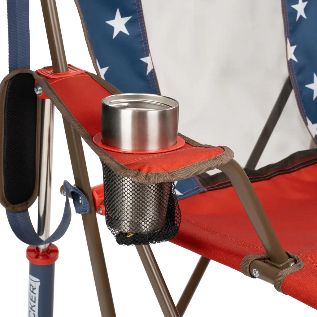 Heavy-Duty Freestyle Comfort Pro Rocker - USA Anniversary Deluxe - Choice 424 - Freestyle Rocker Portable Outdoor Folding Chair Detail