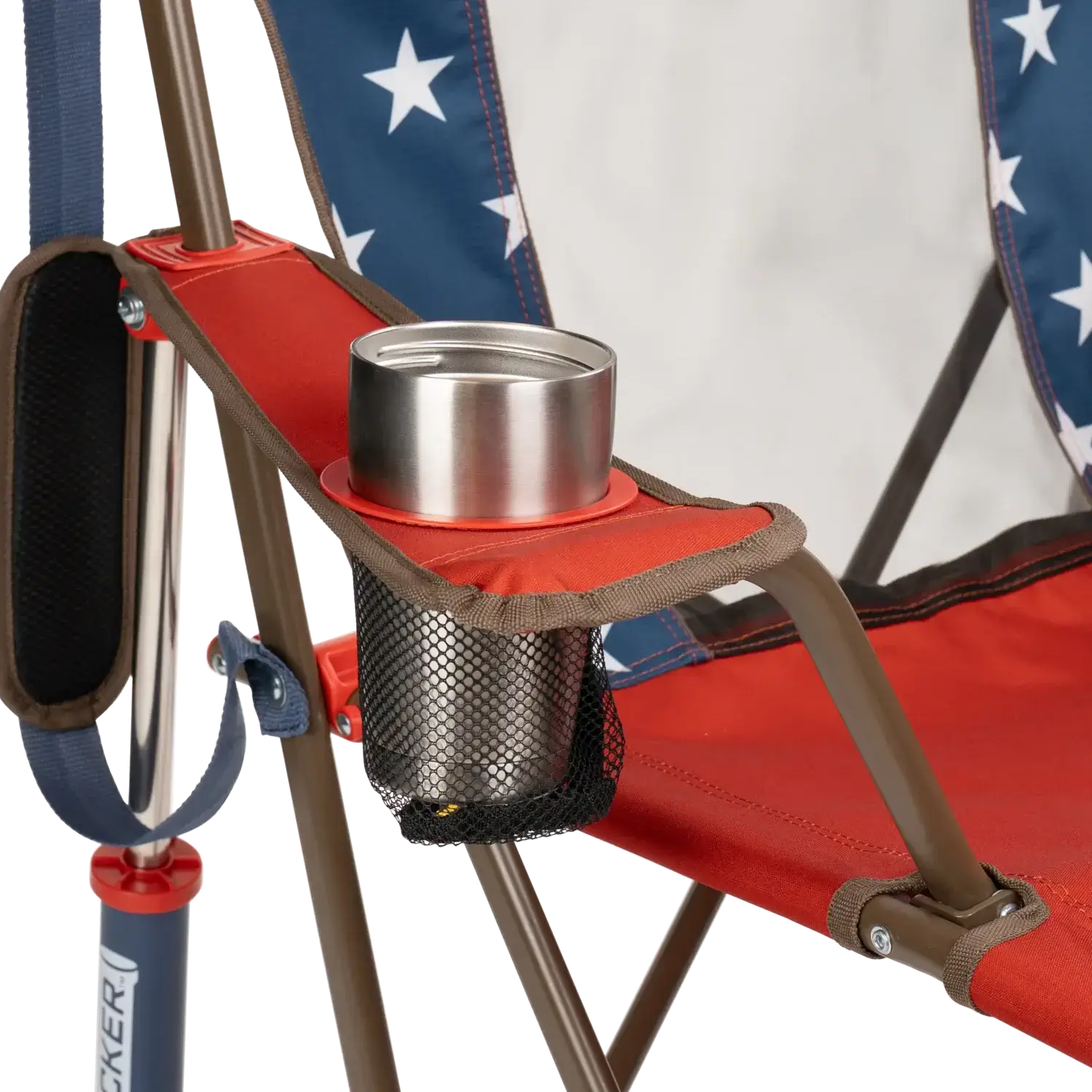 Heavy-Duty Freestyle Comfort Pro Rocker - USA Anniversary Deluxe - Choice 424 - Freestyle Rocker Portable Outdoor Folding Chair Detail
