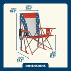 Heavy-Duty Freestyle Comfort Pro Rocker - USA Anniversary Deluxe - Choice 424 - Freestyle Rocker Portable Outdoor Folding Chair Detail