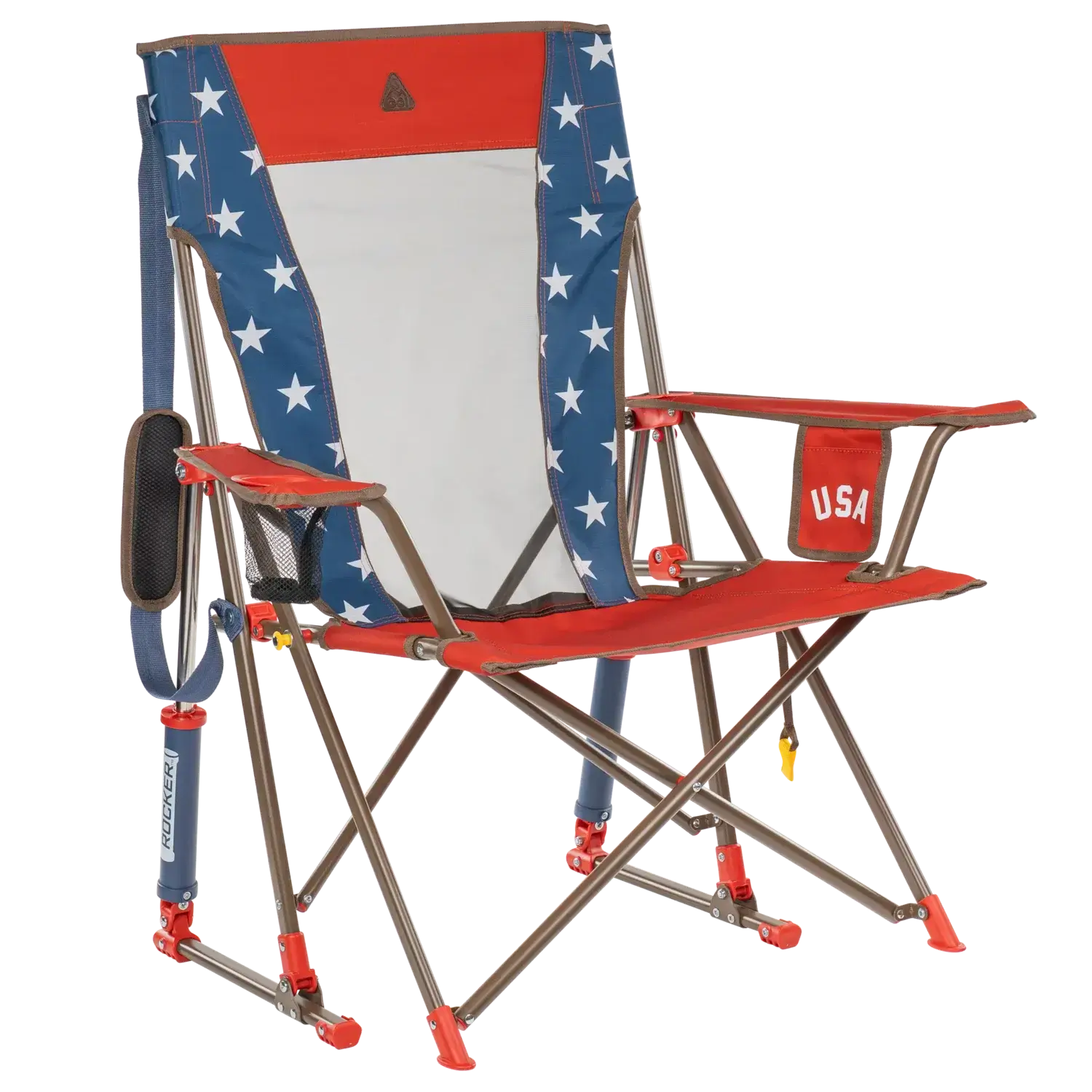 Heavy-Duty Freestyle Comfort Pro Rocker - USA Anniversary Deluxe - Choice 424 - Freestyle Rocker Portable Outdoor Folding Chair - Default Title