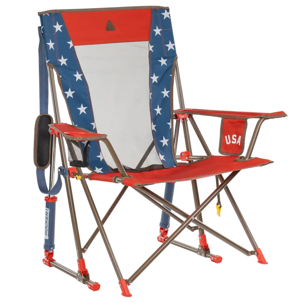Heavy-Duty Freestyle Comfort Pro Rocker - USA Anniversary Deluxe - Choice 424 - Freestyle Rocker Portable Outdoor Folding Chair - Default Title