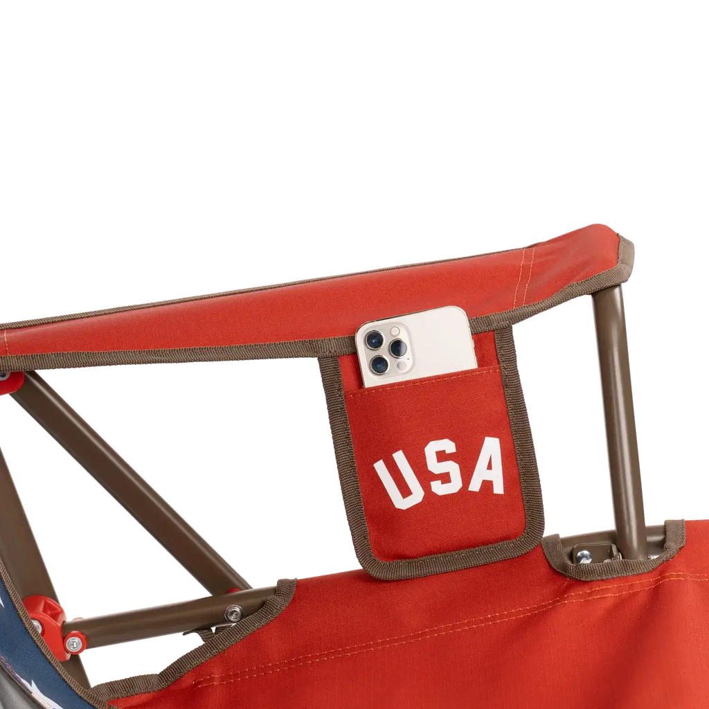 Heavy-Duty Freestyle Comfort Pro Rocker - USA Anniversary Deluxe - Choice 424 - Freestyle Rocker Portable Outdoor Folding Chair Detail