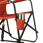 Premium All-Weather Freestyle Rocker - Pumpkin Spice - Choice 373 - Heavy-Duty Kickback Rocker with Beverage Holder Detail