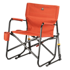 Premium All-Weather Freestyle Rocker - Pumpkin Spice - Choice 373 - Heavy-Duty Kickback Rocker with Beverage Holder Detail