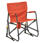Premium All-Weather Freestyle Rocker - Pumpkin Spice - Choice 373 - Heavy-Duty Kickback Rocker with Beverage Holder - Pumpkin Spice
