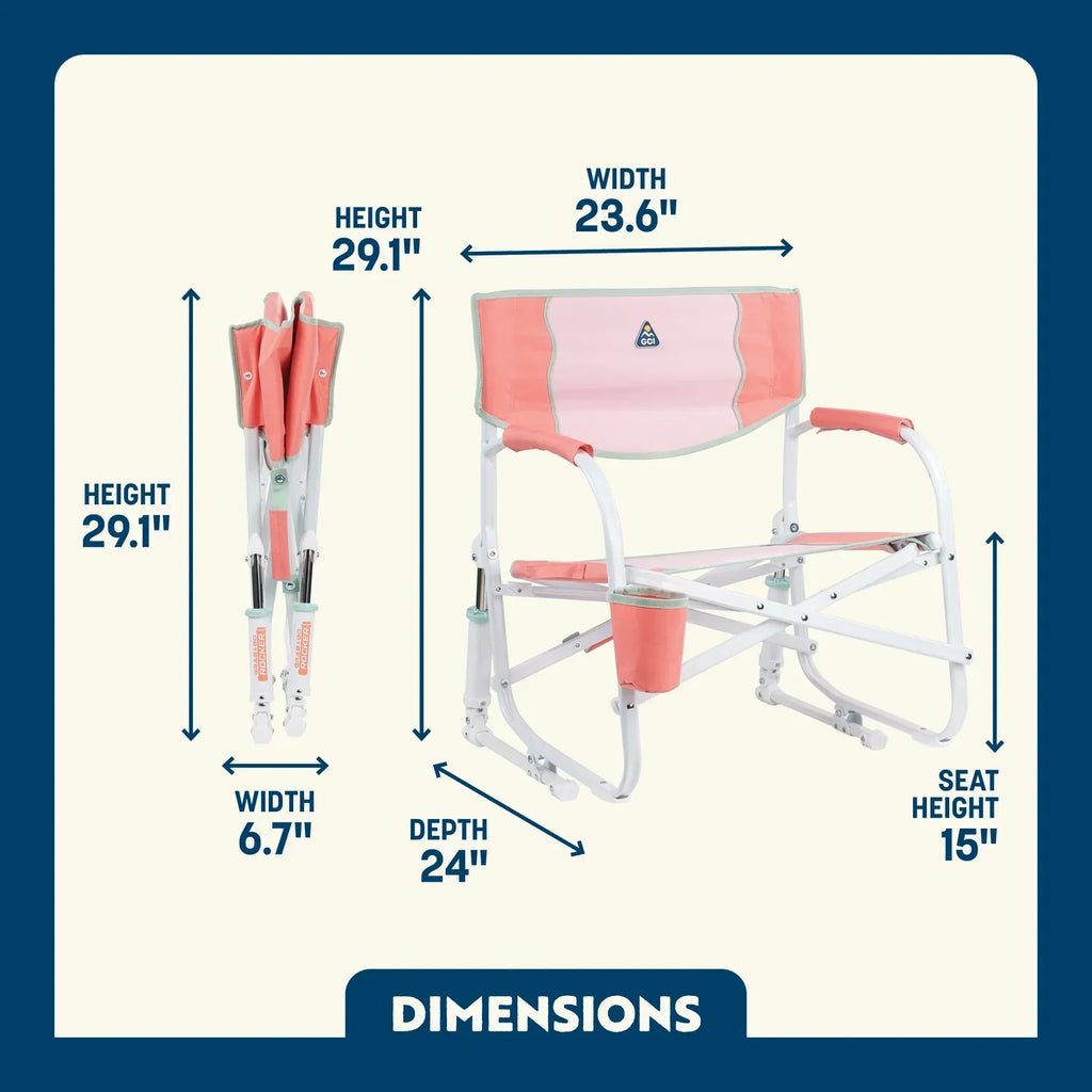 Luxury Camp Grab & Go Rocker - Choice 551 - Patented Spring-Action Rocking Chair for Camping Detail