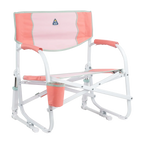 Luxury Camp Grab & Go Rocker - Choice 551 - Patented Spring-Action Rocking Chair for Camping - Coral
