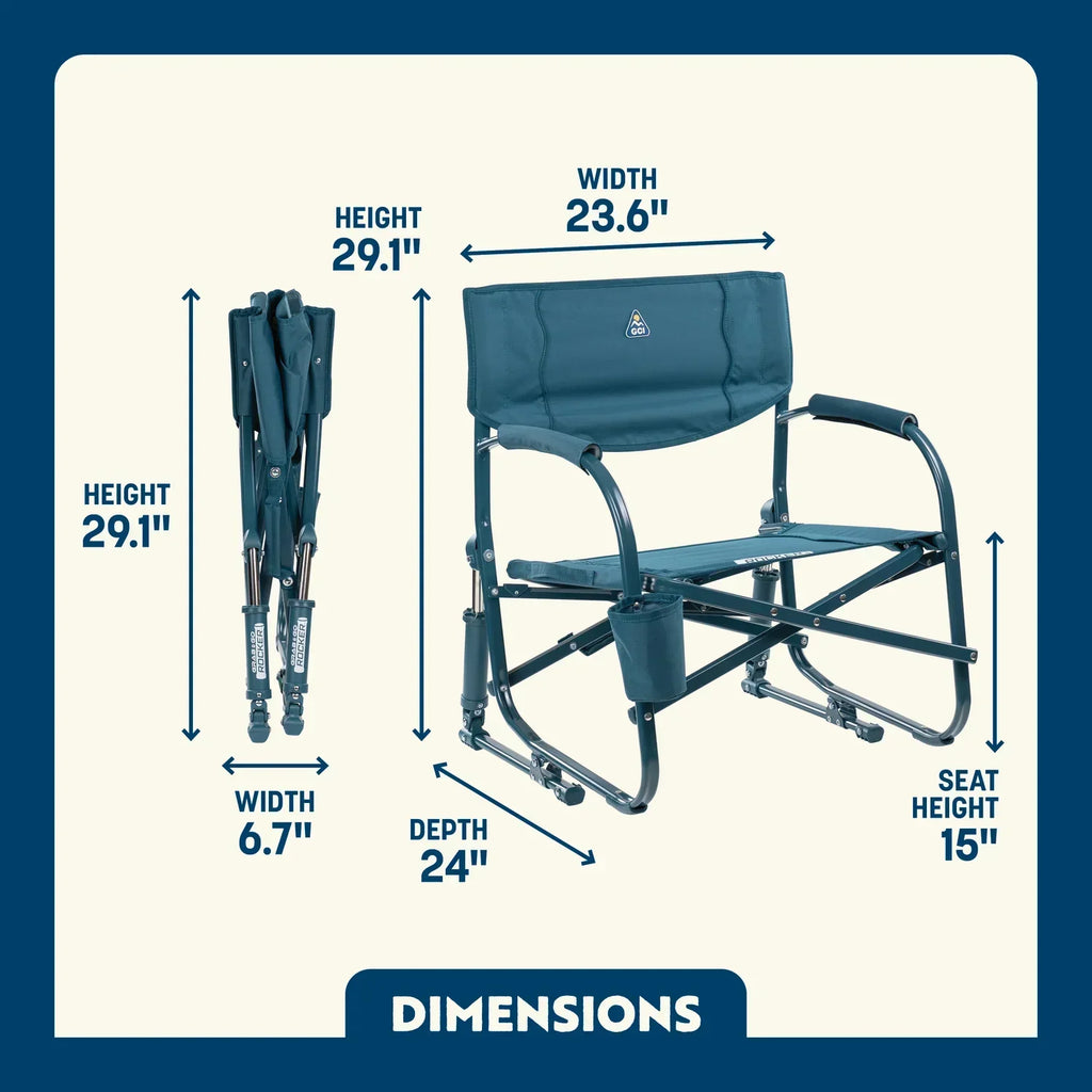 Luxury Camp Grab & Go Rocker - Choice 551 - Patented Spring-Action Rocking Chair for Camping Detail