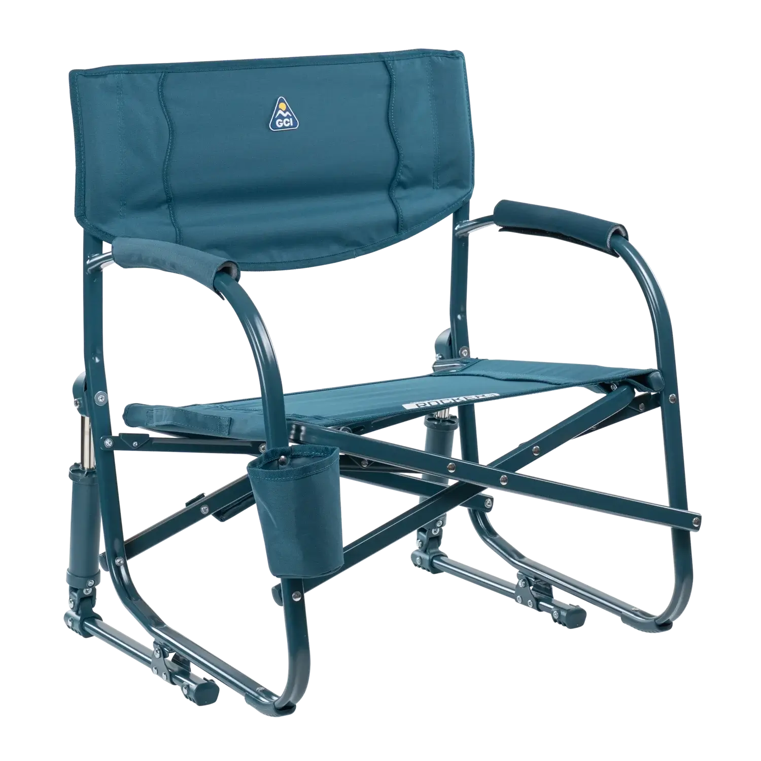 Luxury Camp Grab & Go Rocker - Choice 551 - Patented Spring-Action Rocking Chair for Camping - Teal