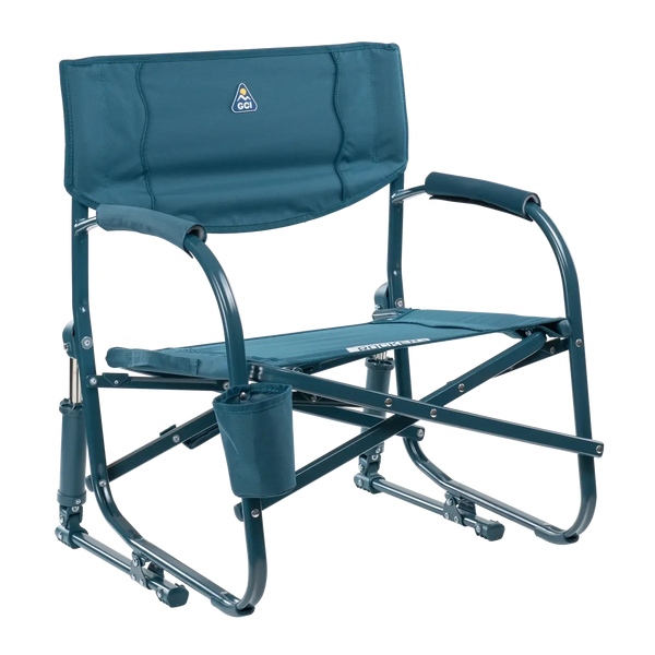 Luxury Camp Grab & Go Rocker - Choice 551 - Patented Spring-Action Rocking Chair for Camping - Teal