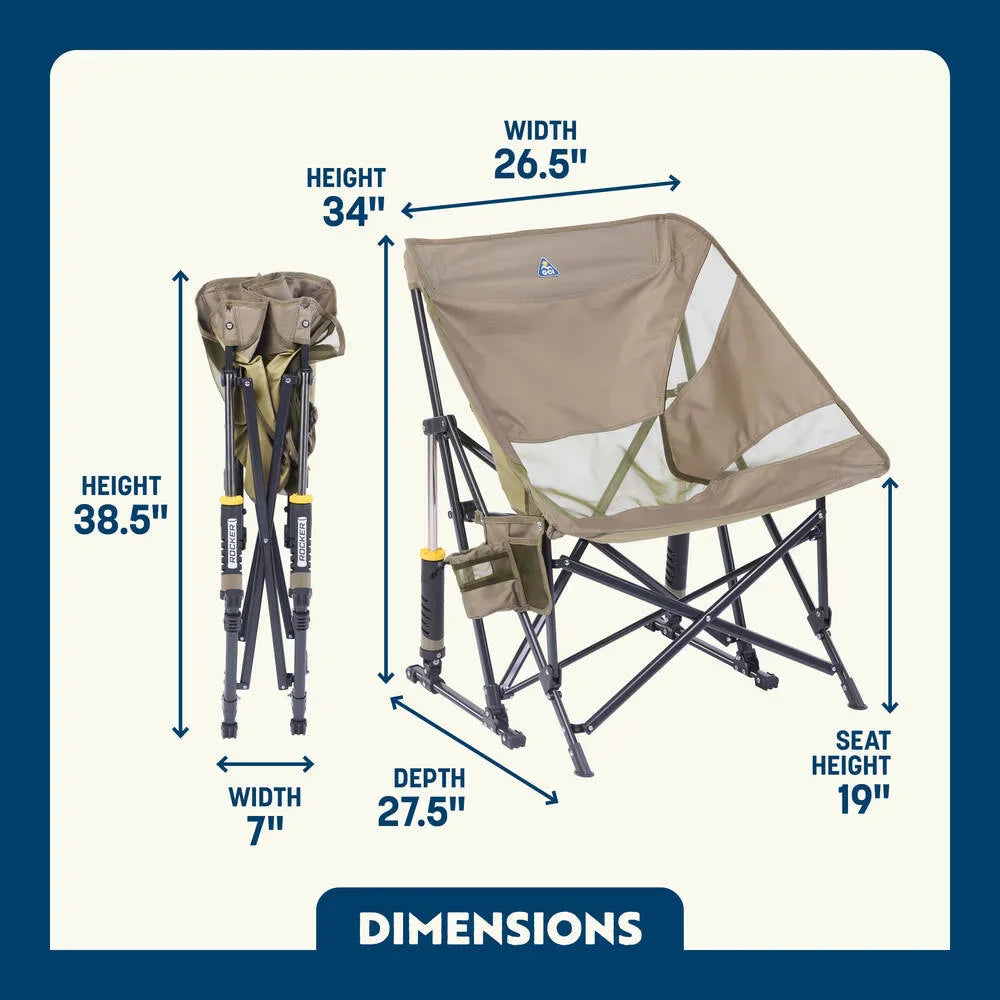 Heavy-Duty Freestyle Pod Rocker Elite - Choice 832 - Freestyle Rocker Portable Outdoor Folding Chair Detail