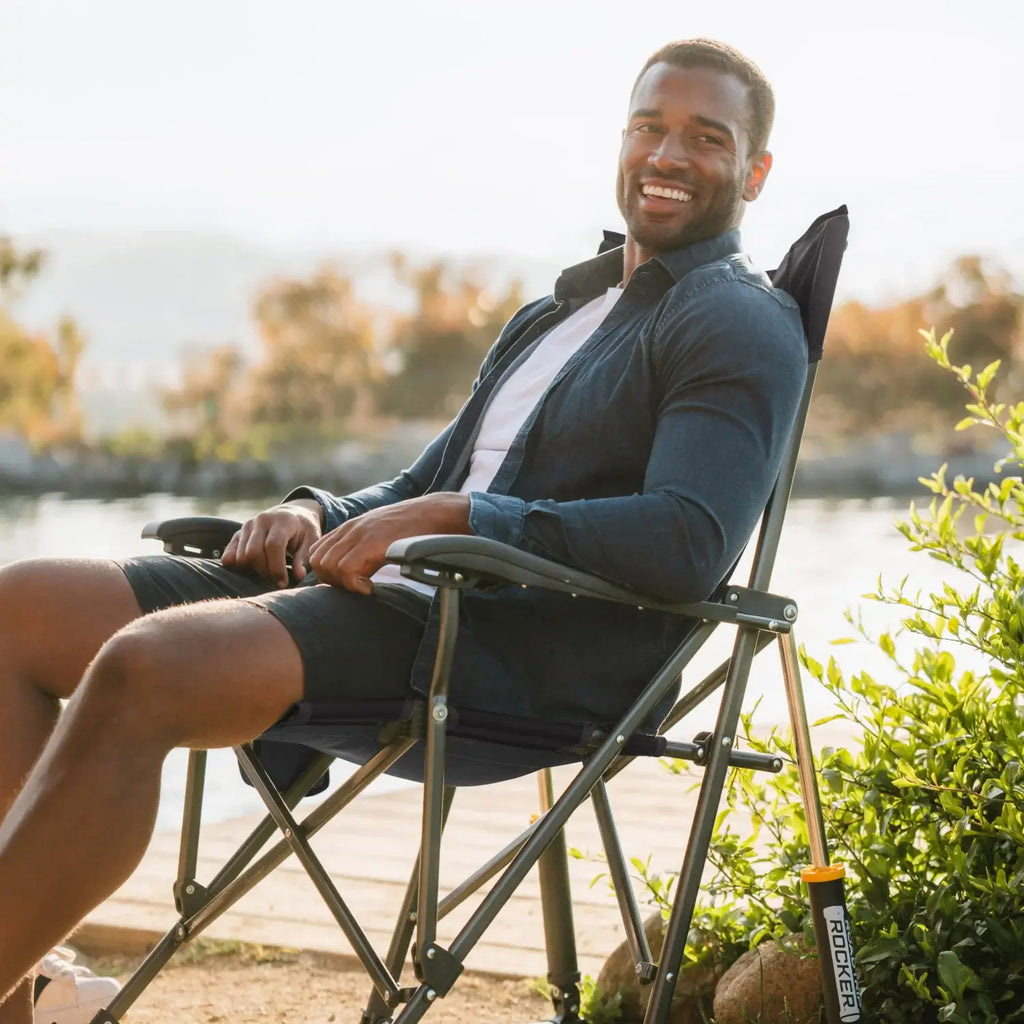 Smooth Motion RoadTrip Rocker - Choice 855 - Patented Spring-Action Rocking Chair for Camping Detail