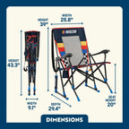 Patented Spring-Action RoadTrip Rocker - NASCAR For Him - Choice 453 - Freestyle Rocker Portable Outdoor Folding Chair Detail