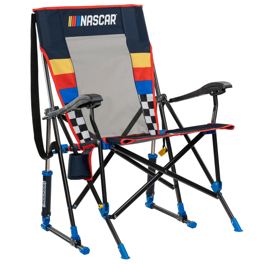 Patented Spring-Action RoadTrip Rocker - NASCAR For Him - Choice 453 - Freestyle Rocker Portable Outdoor Folding Chair - Default Title
