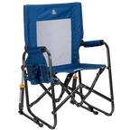 Patented Spring-Action Stowaway Rocker - Choice 794 - Patented Spring-Action Rocking Chair for Camping - Soft Navy