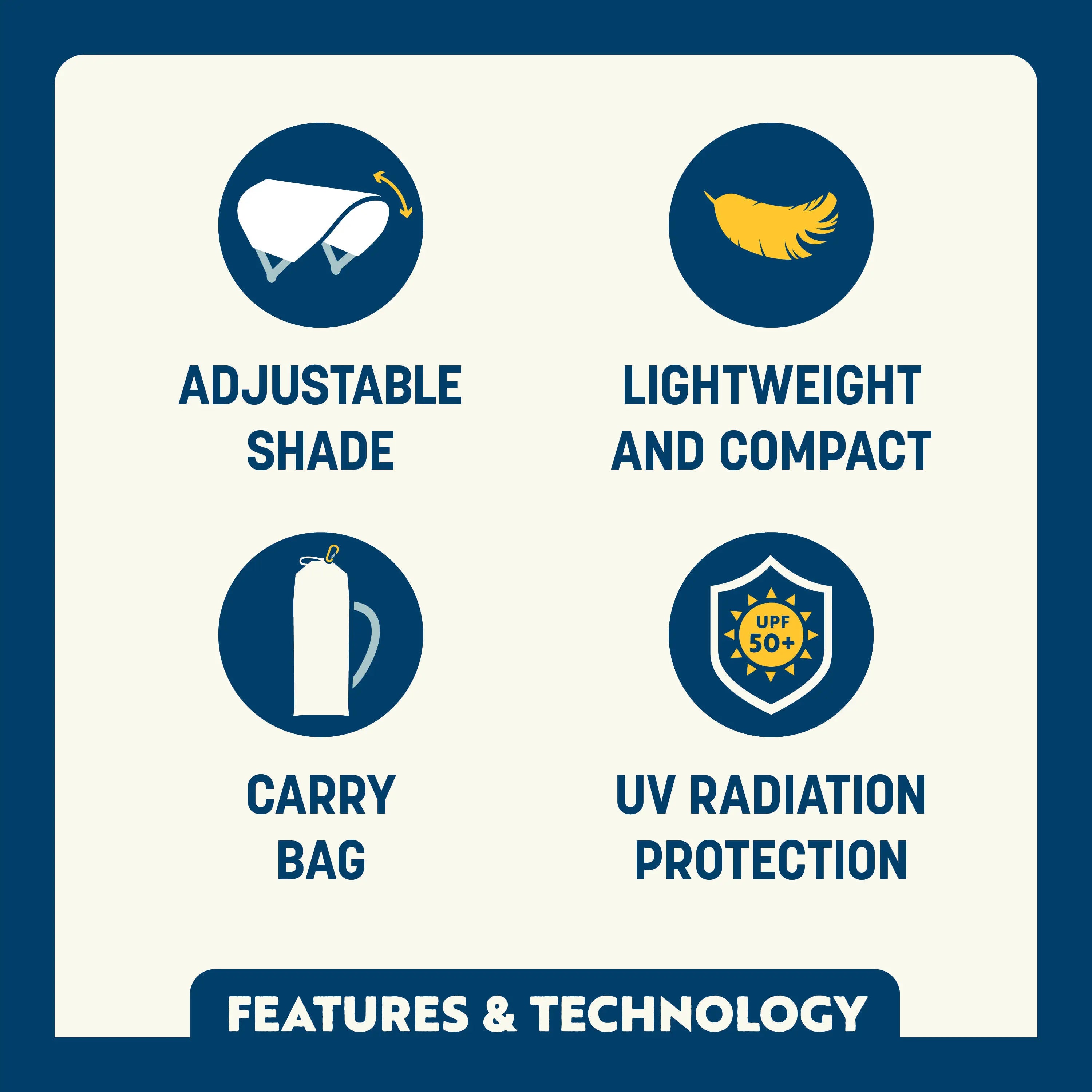 Premium All-Weather SunShade Accessory - Choice 361 - Instant Sunshade Umbrella for Tailgating Detail
