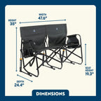 Heavy-Duty Freestyle Tandem Rocker - Choice 227 - Freestyle Rocker Portable Outdoor Folding Chair Detail