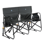 Heavy-Duty Freestyle Tandem Rocker - Choice 227 - Freestyle Rocker Portable Outdoor Folding Chair - Dark Charcoal